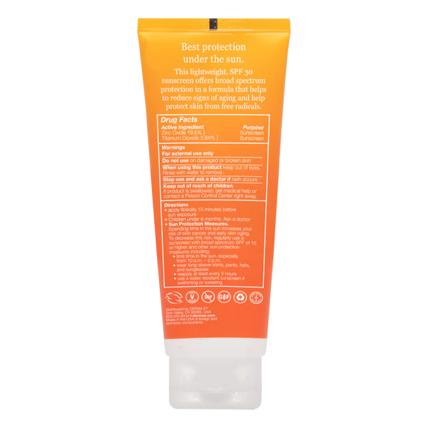 DERMA E - Clear Zinc Sunscreen - 113g