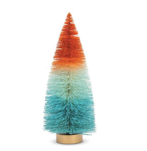Medium Blue Ombre Brush Tree - Abbott