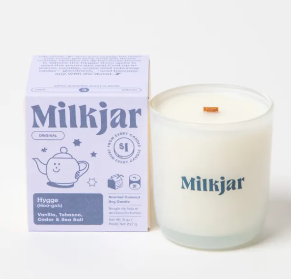 Milk Jar Co — Hygge Candle (Vanilla, Tobacco & Cedar)