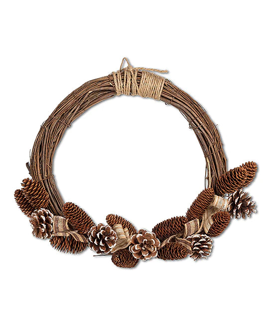 Rustic Pinecone Wreath - Abbott