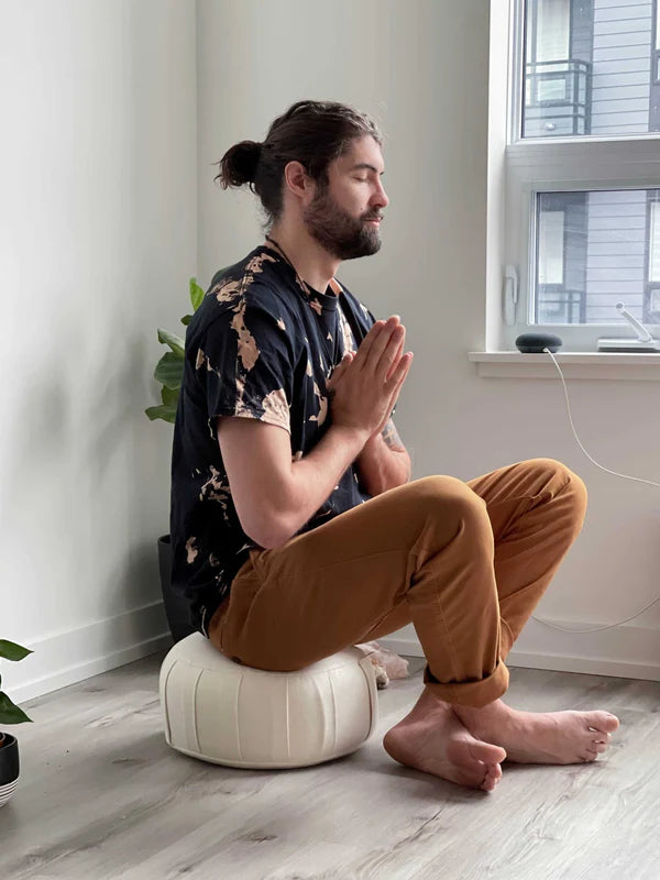 Round Natural MEDITATION CUSHIONS - Scoria