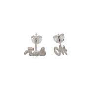 Buy silver The Fuck Off Stud Earring Sets -bstrd