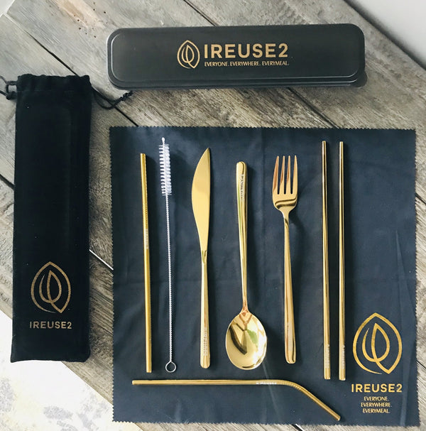 IREUSE2–Gorgeous Gold Cutlery Set