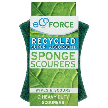 EcoForce — Recycled Super Absorbent Sponge Scourers (2-Pack)