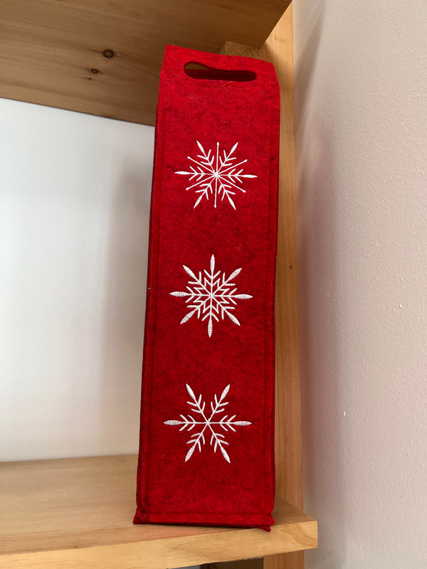 Holiday Snowflake Wine Bag
