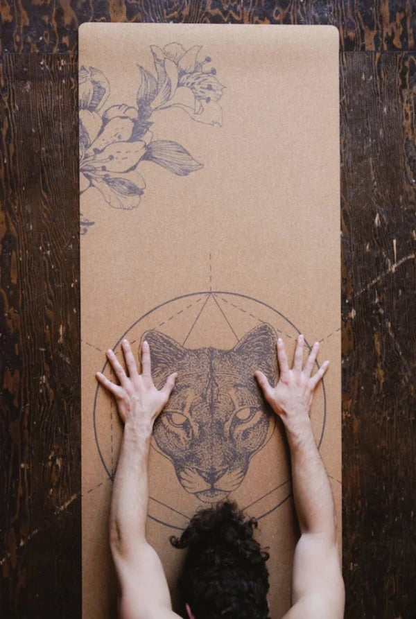Scoria Mountain Lion Cork Yoga Mat | 4.5MM