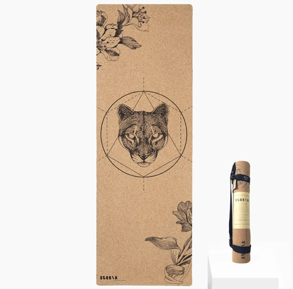 Scoria Mountain Lion Cork Yoga Mat | 4.5MM