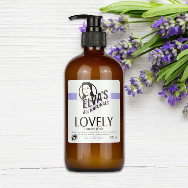 Elva's - Lovely Soft Lavender Laundry Wash - Glass jar 500ml