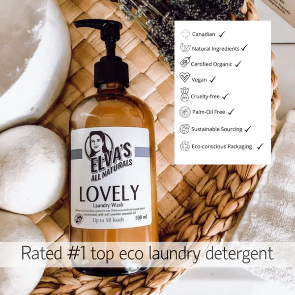 Elva's - Lovely Soft Lavender Laundry Wash - Glass jar 500ml