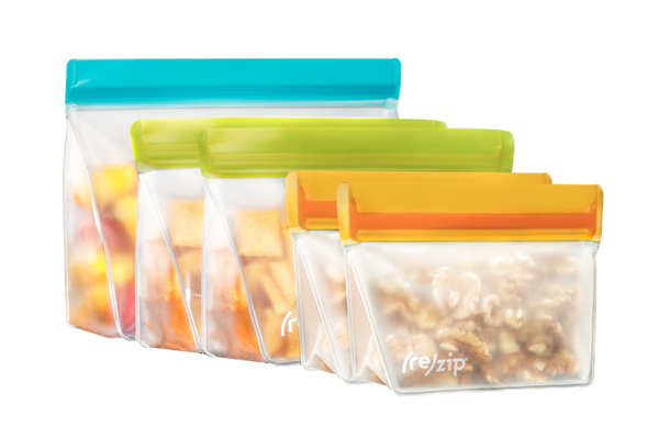(re)zip by BlueAvocado — Stand-Up Leakproof Reusable Storage Bag (5-Pack)