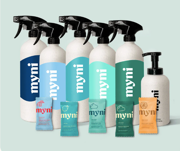 MYNI - Wheat Straw Spray Bottle (750ml) - Bathroom Cleaner (Passion Punch)