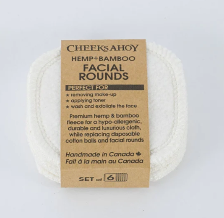 Cheeks Ahoy — Hemp + Bamboo Facial Rounds (6-Pack)