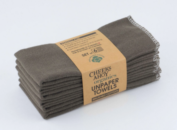 Cheeks Ahoy — Organic Brushed Cotton Unpaper Towels (6-Pack)