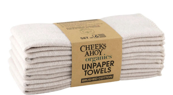 Cheeks Ahoy — Organic Brushed Cotton Unpaper Towels (6-Pack)