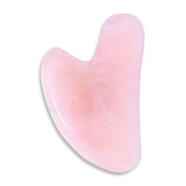Happy — Rose Quartz Heart-Shaped Gua Sha