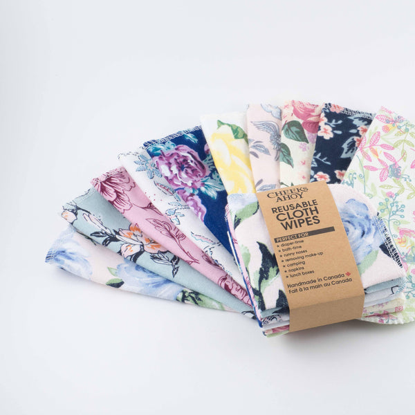 Cheek's Ahoy - Cloth Wipes • Floral