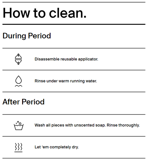 Green Umbrella Reusable Applicator System with Eco Tampons