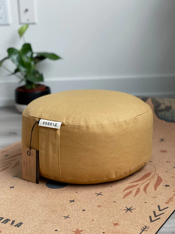 Round Natural MEDITATION CUSHIONS - Scoria