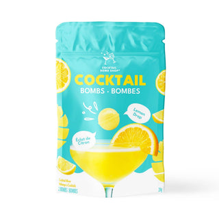 Lemon Drop Cocktail Bomb™ 2 pack with bright lemon citrus flavour – handcrafted cocktail and mocktail drink mixer made with real fruit and naturally sourced flavours.