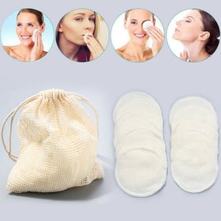 Elva's - Bamboo Makeup Remover Pads (12) with Laundry Bag