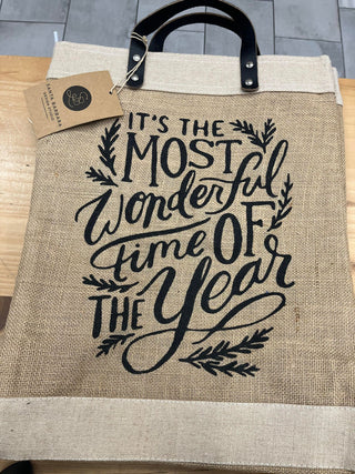 Santa Barbara Christmas Market Tote - "It's the Most Wonderful Time of the Year"