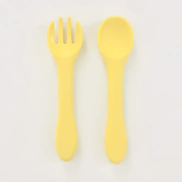 Silicone Toddler Starter - Spoon + Fork Set