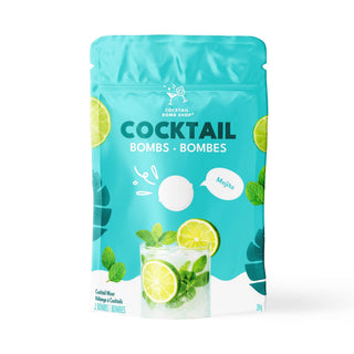 Mojito Cocktail Bomb™ 2 pack with fresh lime and mint flavour – handcrafted cocktail and mocktail drink mixer made with real fruit and naturally sourced flavours