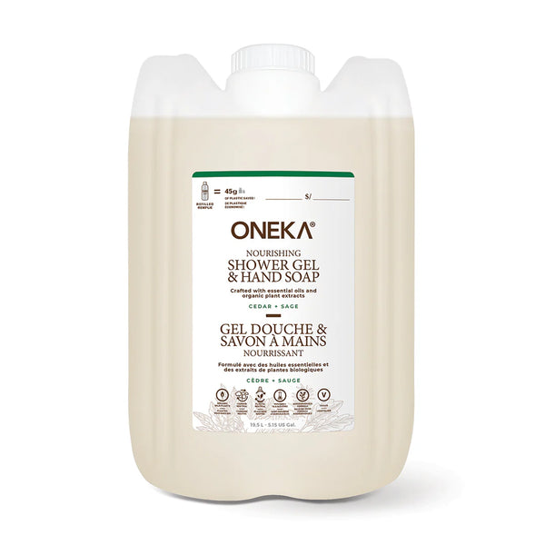 ONEKA - Cedar & Sage Shower Gel and Hand Soap - Refill JAR