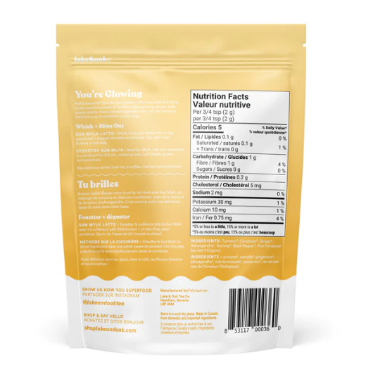 Lake & Oak - Sun Mylk Turmeric Latter Powder