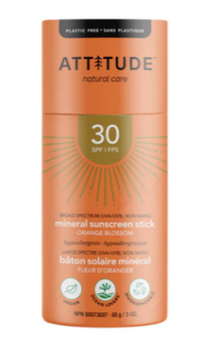 Mineral Sunscreen Stick - Orange Blossom - SPF 30 - Attitude