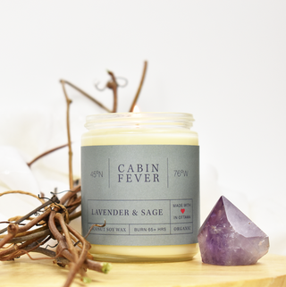 Cabin Fever - LAVENDER & SAGE - Coconut Soy Wax Candle
