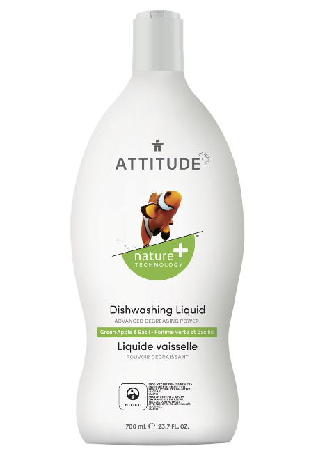 Attitude Dishwashing Liquid - Green Apple & Basil