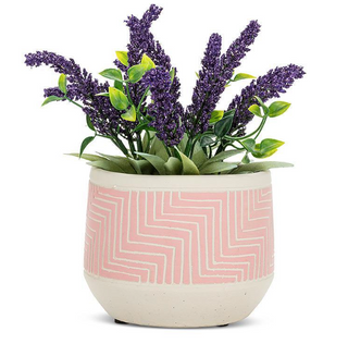 Pink Small Etched Planter - Abbott