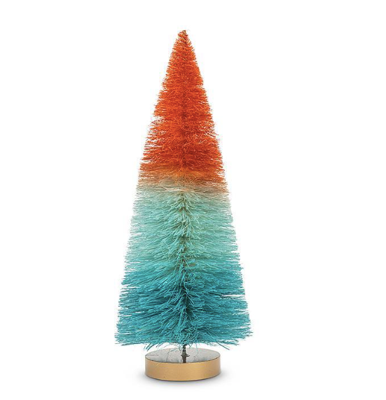 Large Blue Ombre Brush Tree - Abbott