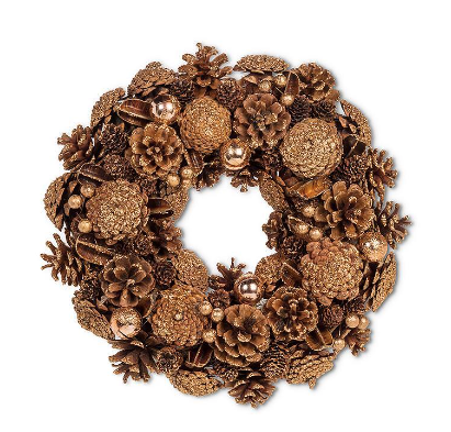 Pinecone Gold Wreath - Abbott