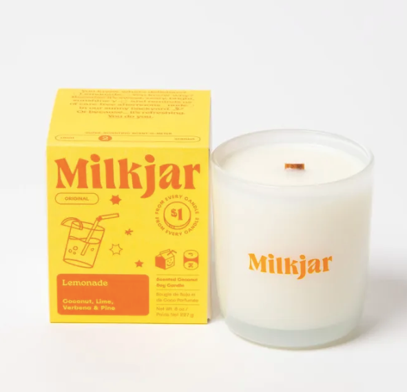 Milk Jar Co — Lemonade Candle (Coconut, Lime, Verbena & Pine)