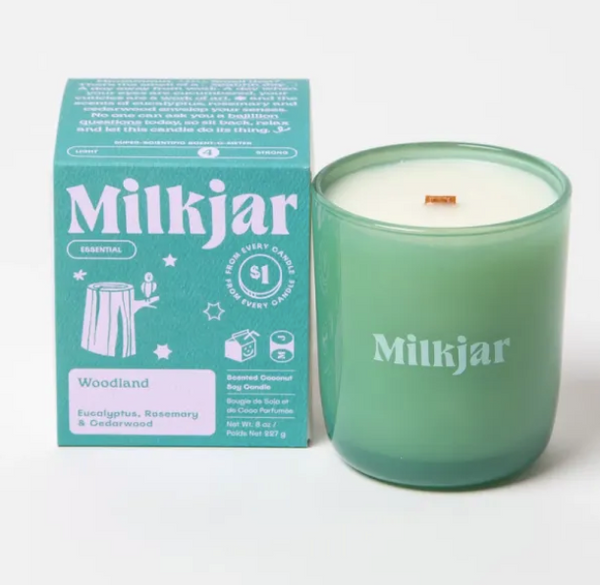 Milk Jar Co — Woodland Candle (Eucalyptus, Rosemary & Cedar wood)