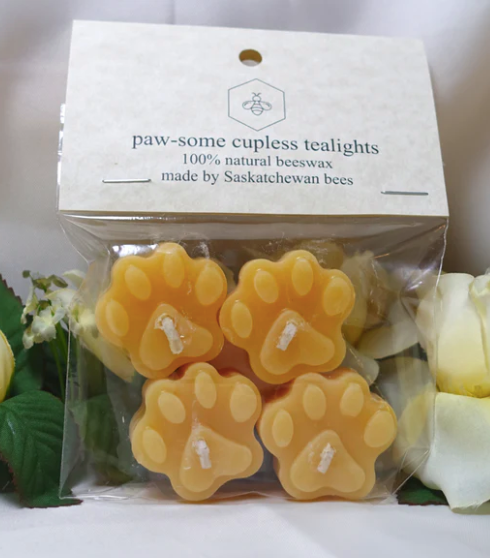 Tu Bees - Paw-some Beeswax Tealights (4pk)