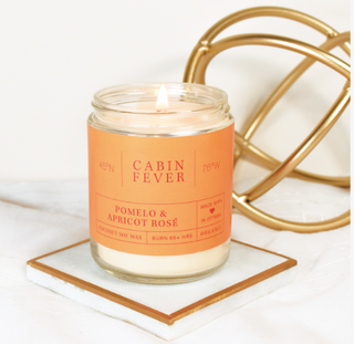 Cabin Fever - POMELO & APRICOT ROSE Coconut Soy Wax Candle