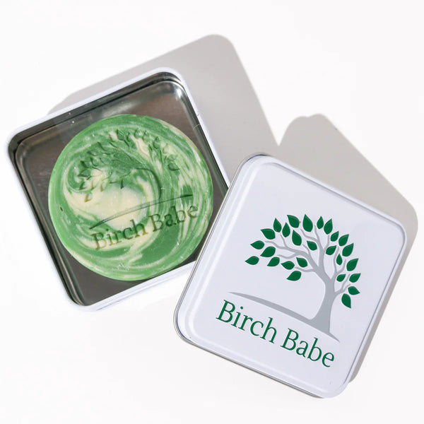 BIRCH BABE - Shampoo, Body & Shave Bar Travel Tin - Logo