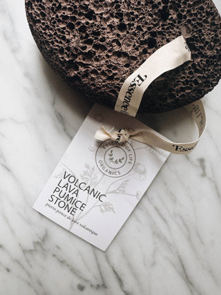 Essence of Life Organics Natural Volcanic Lava Pumice Stone made from 100% volcanic lava for gently exfoliating rough skin and removing foot calluses naturally.