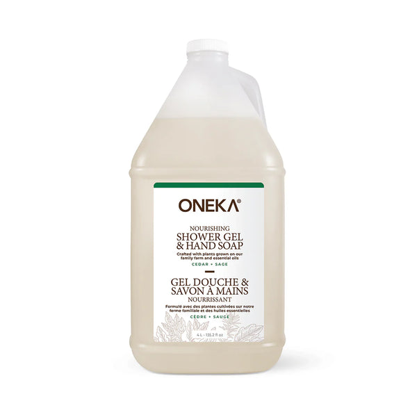 ONEKA - Cedar & Sage Shower Gel and Hand Soap - Refill JAR