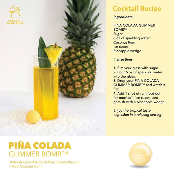 Cocktail Bomb Shop - Pineapple & Coconut Drink Mixer- 4pk