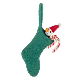 Stocking with Snowman Ornament