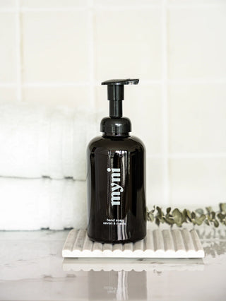 MYNI - Foaming Hand Soap Bottle (500ml) - Glass (Black)