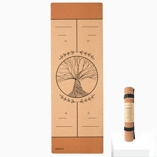 Scoria TREE OF LIFE Alignment Cork Yoga Mat | 4.5MM