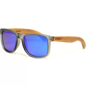 GOWOOD SYDNEY SUNGLASSES - BAMBOO (BLUE LENS)