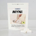 MYNI Toilet Bowl Cleaner Tablets, Canadian-made biodegradable toilet cleaning tablets that foam in water to remove stains, mineral buildup and odours.