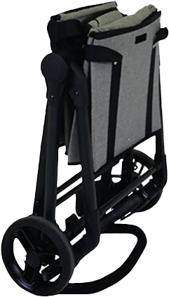 Foldable shopping cart with two collapsible shopping bins