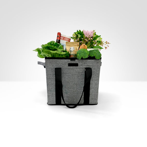 VOOMcart Grey tote bag filled with groceries 